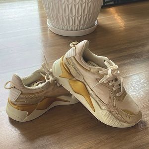 Gold Metallic Puma RS-X Sneakers